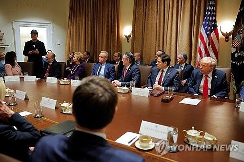 각료회의 참석한 머스크