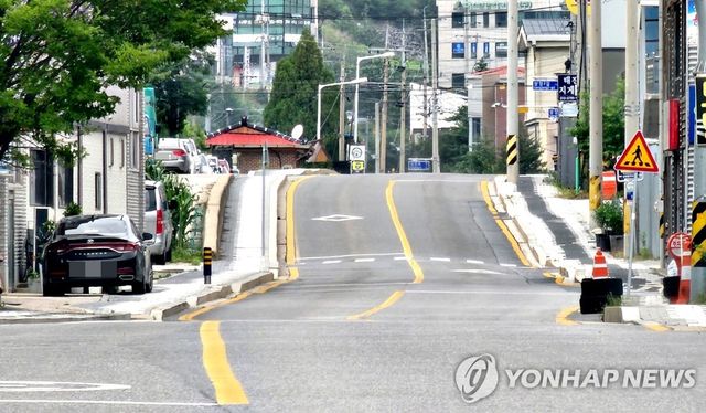 태백시 시내 도로