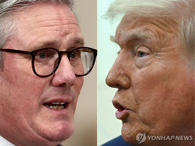 스타머 영국 총리와 트럼프 미국 대통령