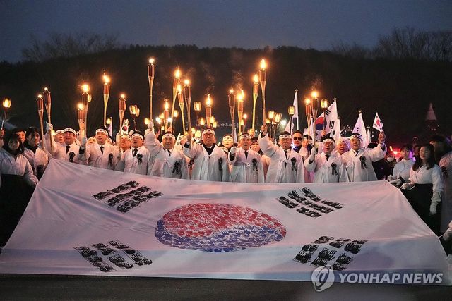 지난해 아우내 봉화제 횃불 행진 모습