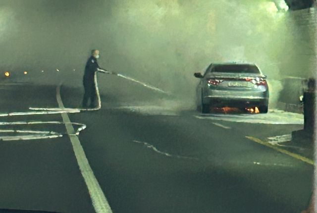 화재 진화하는 양형일 씨