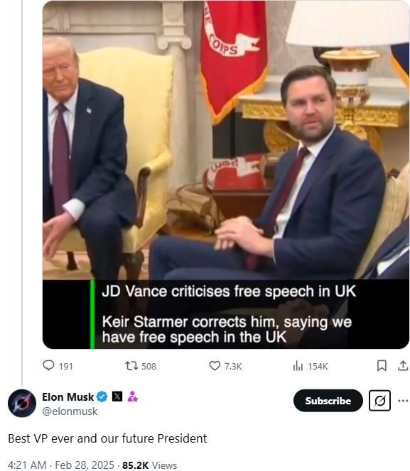 머스크가 엑스에 올린 글