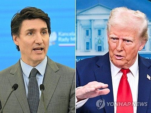캐나다 총리와 트럼프 대통령