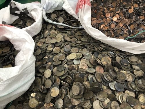 손상된 주화 [한국은행 제공]