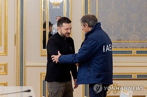 그로시 IAEA 사무총장과 젤렌스키 우크라이나 대통령