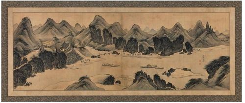 겸재 정선, 연강임술첩 중 '우화등선', 1742, 종이에 수묵담채, 95.7x34.5cm[S2A 제공. 재판매 및 DB 금지]