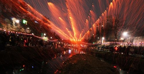 2024 정월대보름 행사에서 낙화놀이 모습