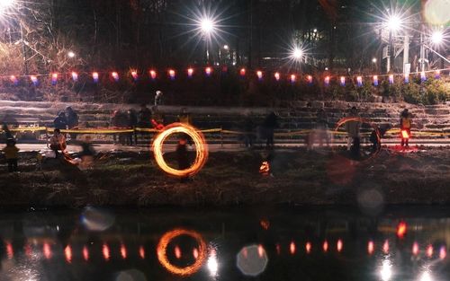 2024 정월대보름 행사의 쥐불놀이 모습