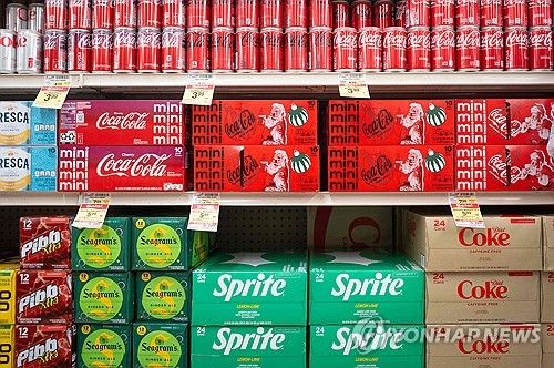 미국의 한 식품점에 진열된 초가공식품