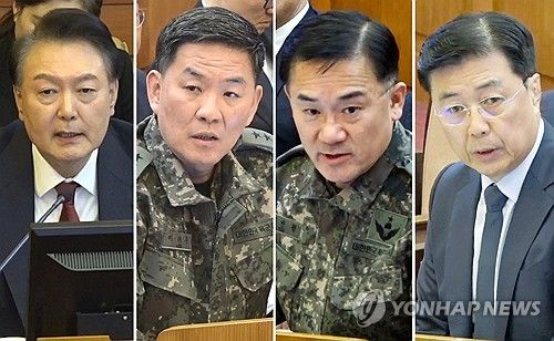 탄핵심판 5차 변론 출석한 윤석열 대통령과 증인들