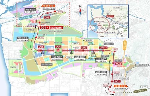 7호선 청라 연장선 노선도