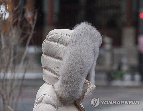 방한 중무장 출근길