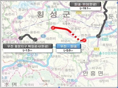 국도 6호선 우천∼둔내 노선