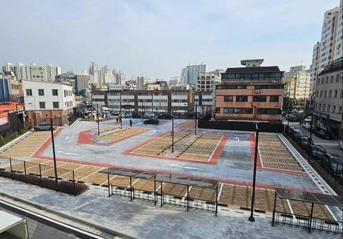 친환경 녹색주차장으로 시범 조성한 토당 제1공영주차장 