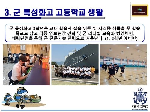 군 특성화고 홍보물