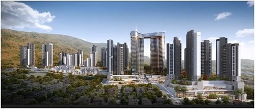 두산건설이 제안한 '성남 은행주공' 사업투시도