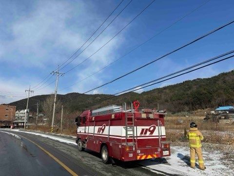 산불 우려 지역 순찰하는 강원소방