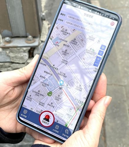 안심이 앱 안심경로 화면