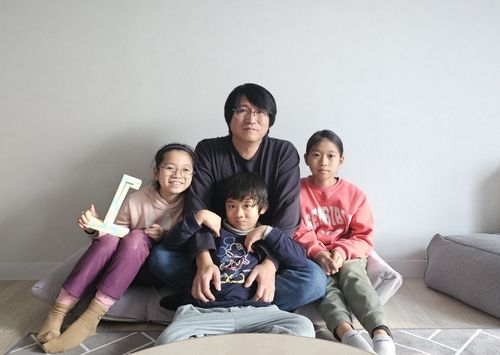 경기도 안산에서 고성에 전입한 임정훈 씨 가족