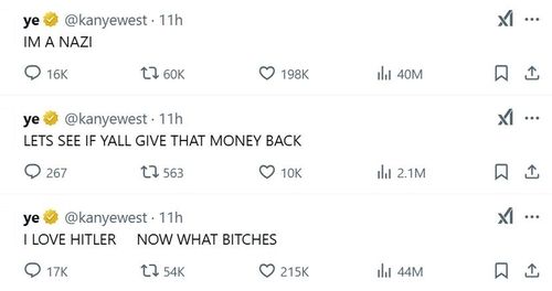 카녜이 웨스트가 엑스에 올린 글