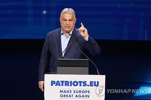 발언하는 헝가리 오르반 총리