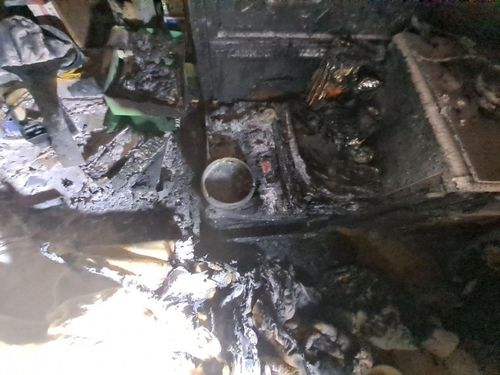 아파트 화재 현장