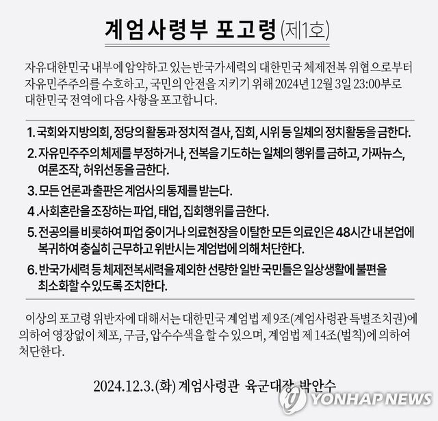 계엄사령부 포고령(제1호)