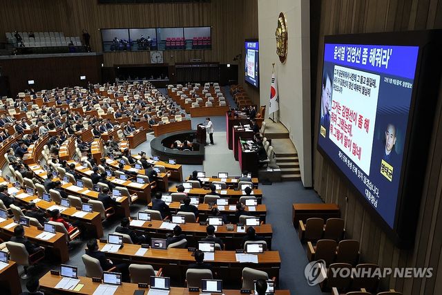 '명태균 특검법' 찬성 토론