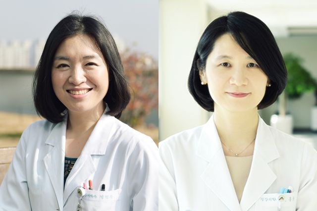 정영주(왼쪽)·김홍규 교수