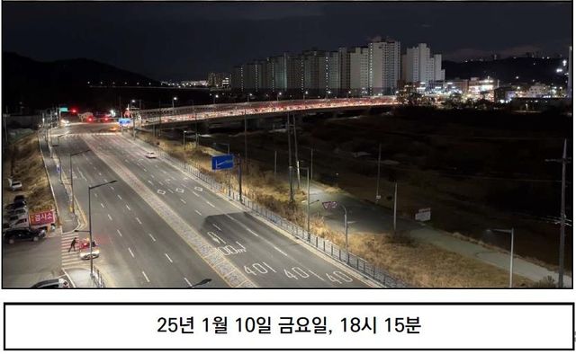 대전 도솔대교 인근 정체구간