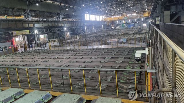 텅 빈 현대제철 당진제철소 냉연공장