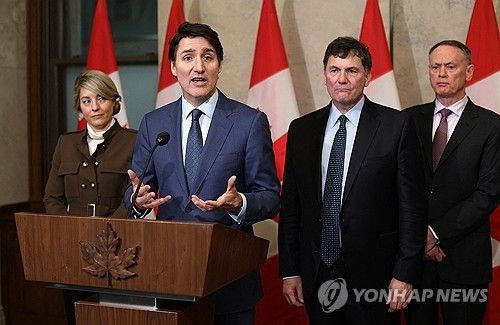 미국의 관세에 대한 대응 방침 밝히는 캐나다 총리