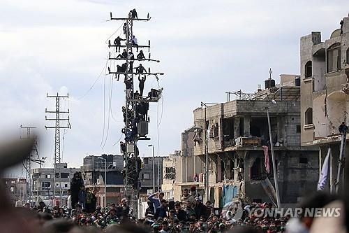 가자지구 전신주 모습