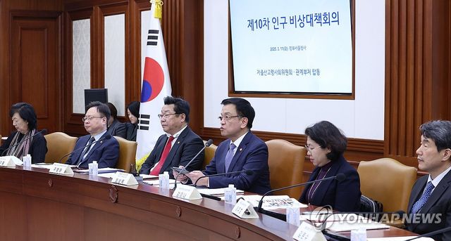 인구비상대책회의 주재하는 최상목 권한대행