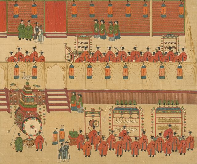 무신진찬도 8폭 병풍