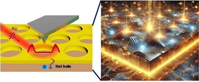 금속 나노 그물망을 이용한 핫홀 추출 모식도