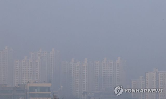 전북혁신도시의 뿌연 하늘