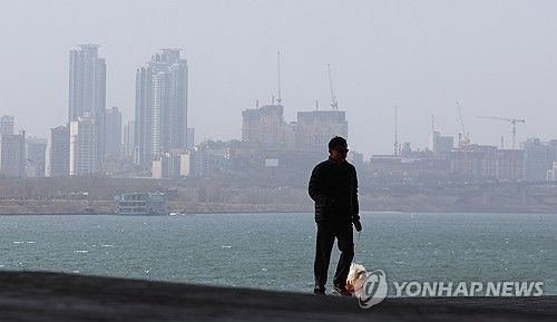 황사 유입, 뿌연 도심