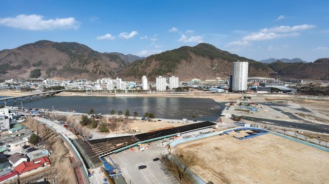 정선읍 신도로망 구축사업 공사 현장