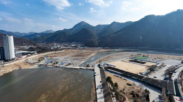 정선읍 신도로망 구축사업 공사 현장