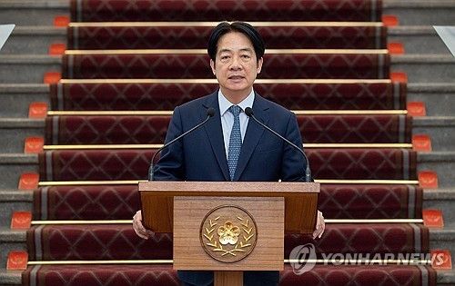 13일 중국 위협 대책 발표하는 라이칭더 대만 총통