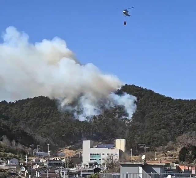 가덕도 구곡산 화재