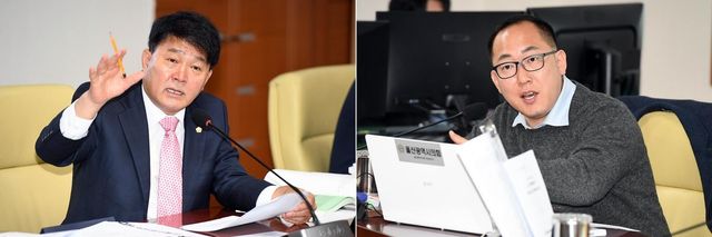 이성룡·손근호 울산시의원(왼쪽부터)