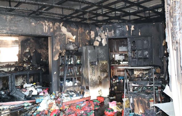 화재가 난 단독주택 내 법당