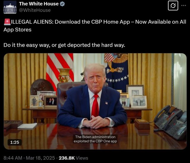 불법입국자에게 자진출국 권고하는 트럼프