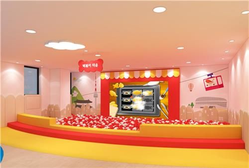 떡볶이 골목을 모티브로 한 '노리몽땅 신당점' 내부