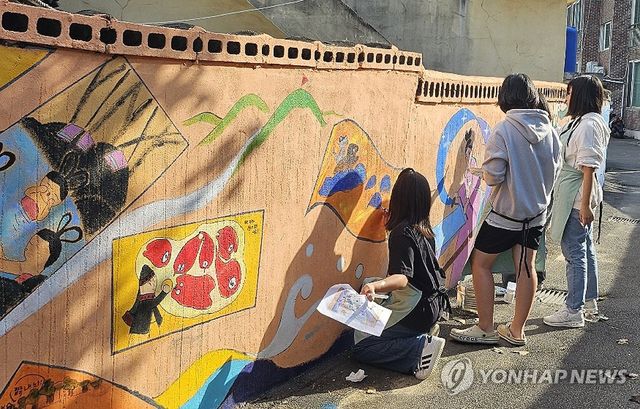 청소년방과후아카데미 참여한 청소년들