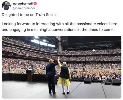 트럼프 대통령(왼쪽)과 모디 총리.