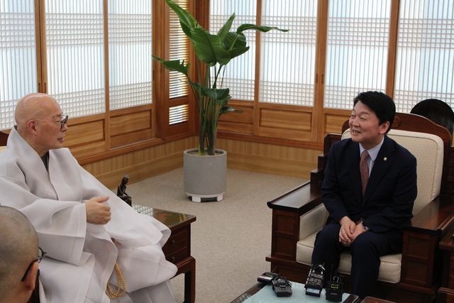 안철수, 조계종 총무원장 예방