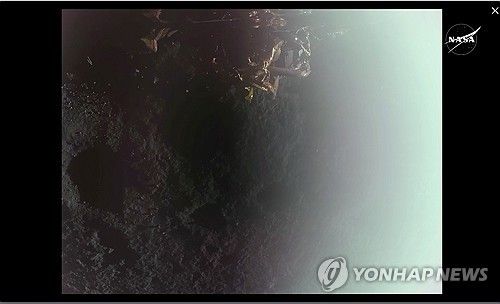 착륙 직후 블루 고스트의 모습